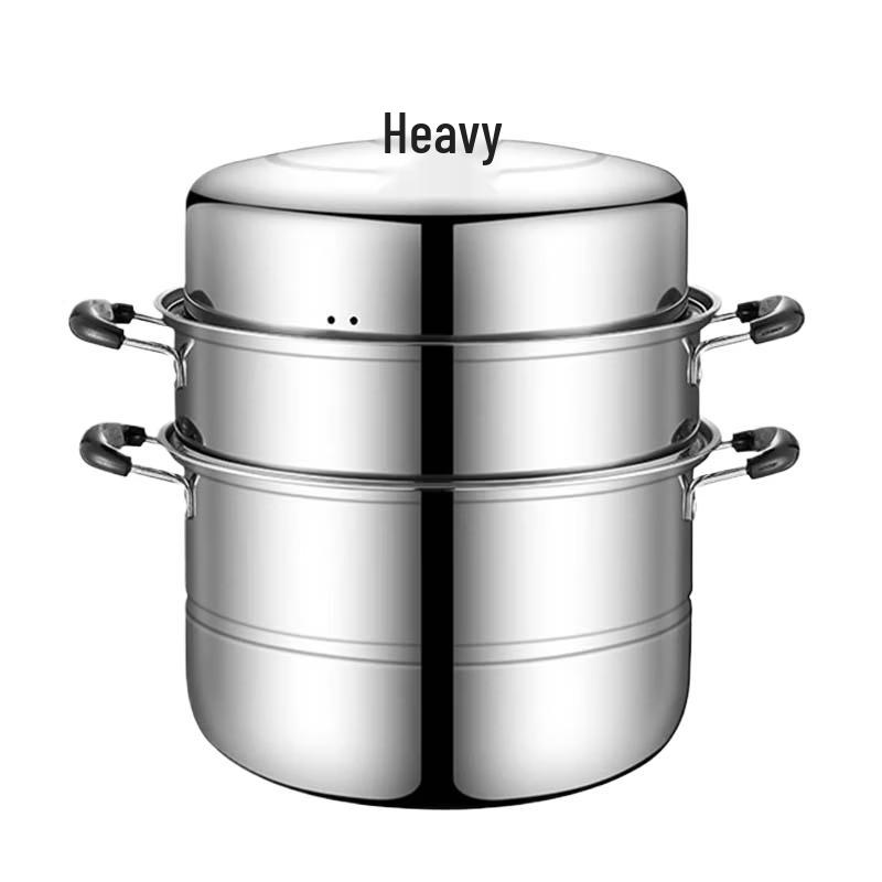 Sule 30CM Stainless Steel 3-Layer Steamer & Soup Pot