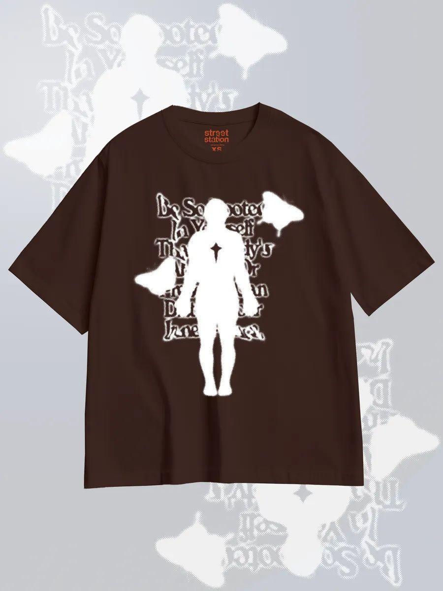 

Vintage oversized retro print T‑shirt XL