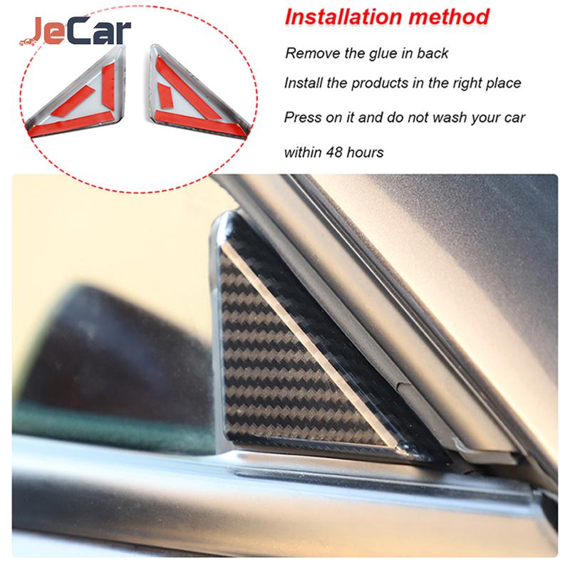 JeCar ABS Geam Fața Geam Triunghi Placă Decorativă Capa Decorație pentru Dodge Challenger 2009 în sus Exteriorul mașinii