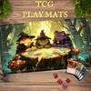 Tapis de Bureau Thème Sorcier Grenouille 600X350 Tapis de Jeu Magique Tapis de Jeu Gathering Gaming Tapis de Jeu pour Jeu de Cartes à Collectionner MTG Accessoires de Bureau Tapis de Souris