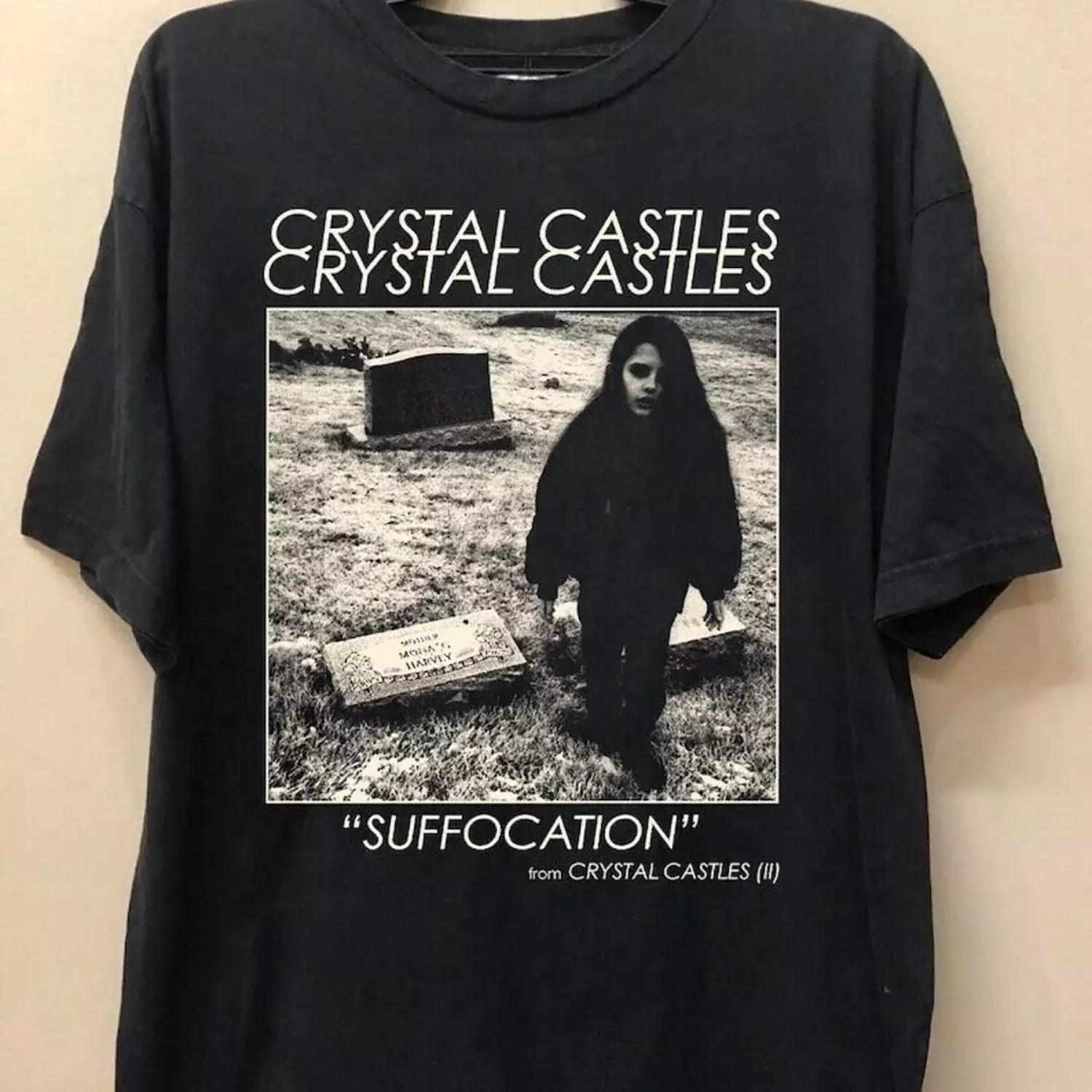 

Crystal Castle Элис Винтажная Электронная Группа Музыка Унисекс Футболка с Принтом Короткий Рукав Летняя Мужская Женская Хлопковая Футболка с Круглым Вырезом 4XL