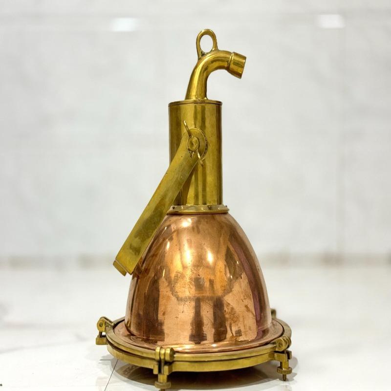 Luminária Pendente de Teto Marinha de Cobre e Latão | Lâmpada Pendente de Carga Náutica | Decoração Vintage para Casa