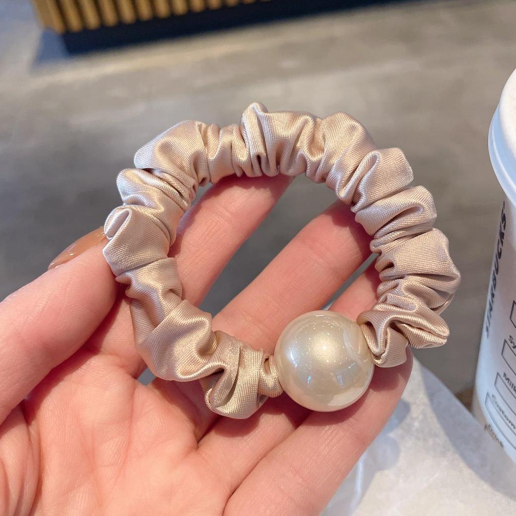 Silky Pearl Elastic Hair Tie - Korean Fashion Basic