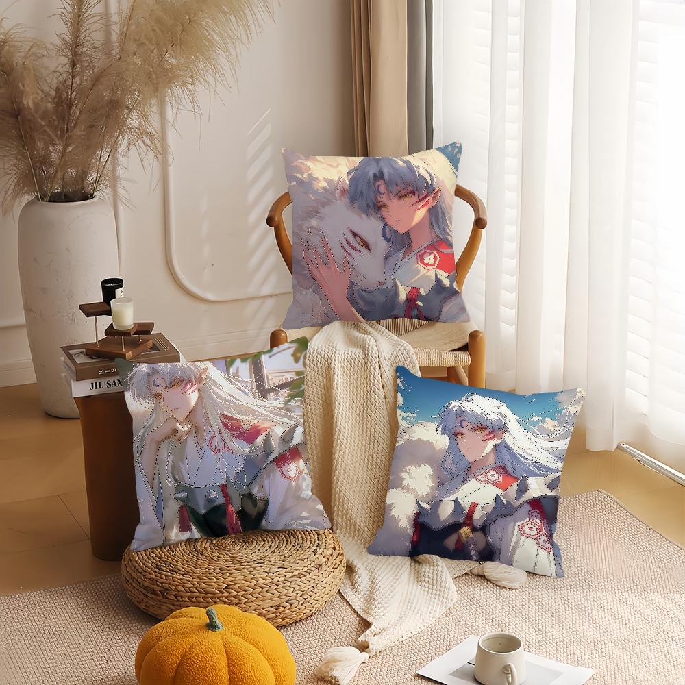 Classic Anime I-Inuyasha Sesshomaru Pillow Case Applicable Space For Guest Rooms Interiors Cars Office House Decoration