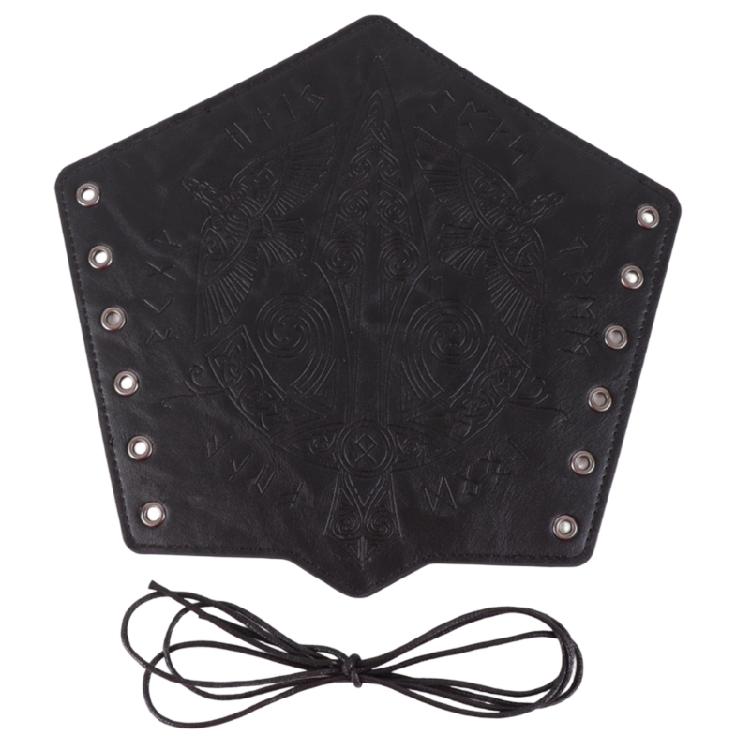 Leather Gauntlet Wristband Retros Mens Armguards Hammers Wide Wristband for Cosplay and Festivals