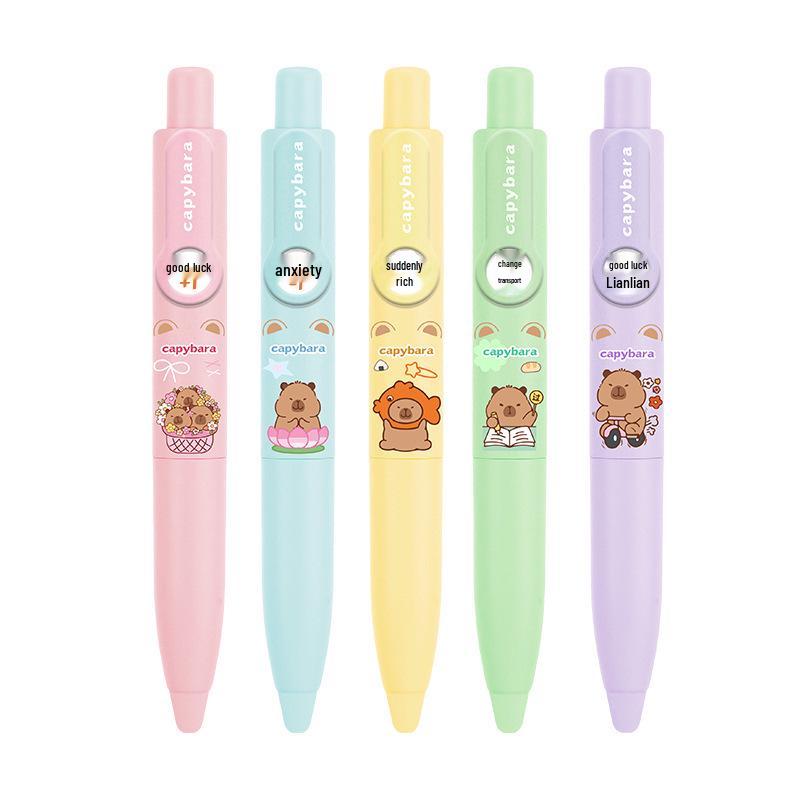 

Chubby Mini Gel Pen: Cute Push-Action Pocket Pen with Black Refill for Signing and Practice 0.5 mm