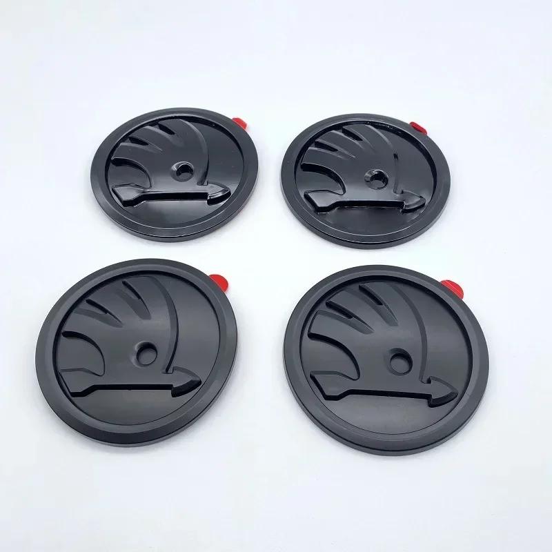 2025 Neu 100mm ABS Auto Frontemblem Heckklappenabzeichen Aufkleber für Skoda Fabia 1 2 A7 Octavia RS Superb Rapid Yeti Karoq Auto Zubehör