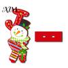 Unique Holiday Tree Ornaments 2D Wooden Christmas Tabletop Ornaments, Xmas Santa Colorful Room Snowman Sign with Stand, Party Decorations Festive