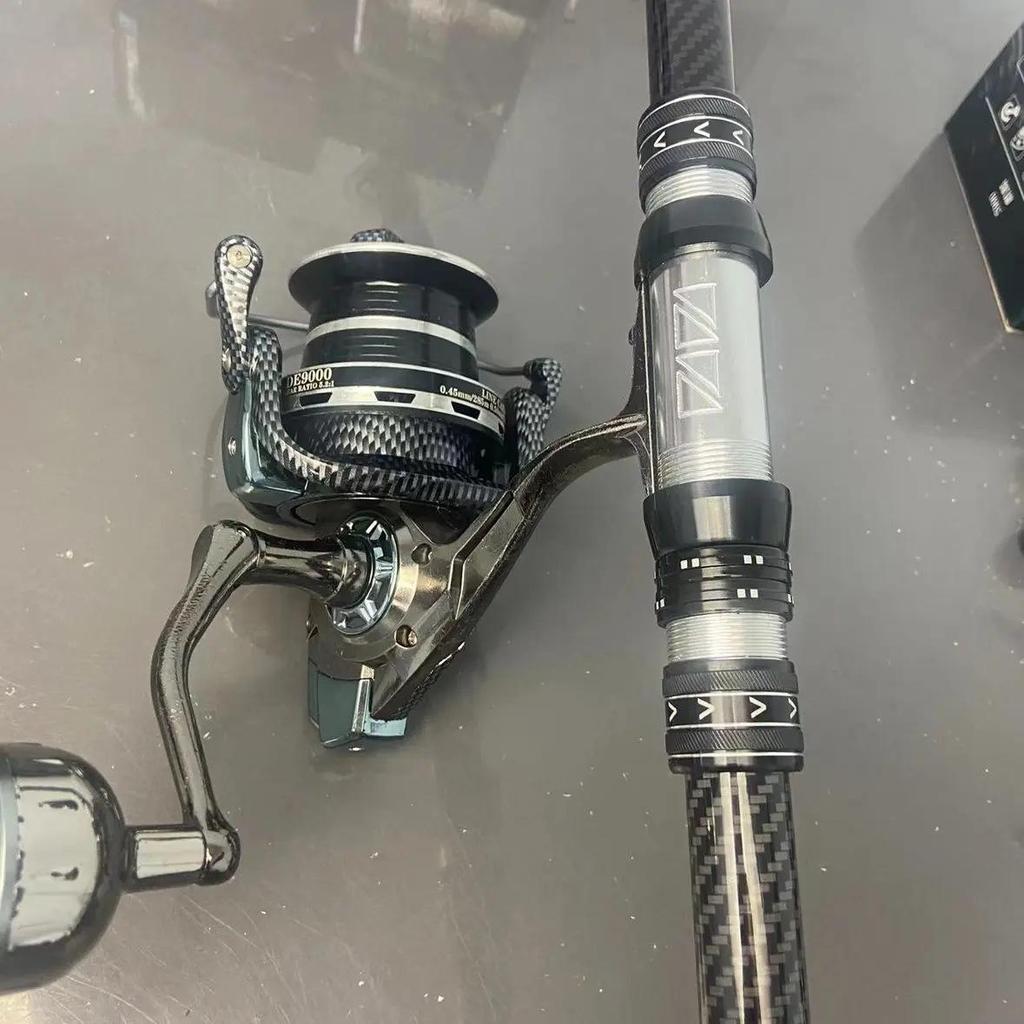 Úhlový naviják s dlouhým náhozem, celokovová cívka, tyč cívky, model 9000-12000