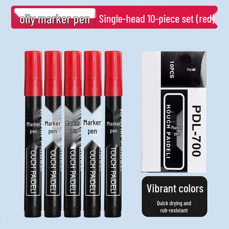 Waterproof Oil-Based Markers: Large, Thick Tip Fineliners In Black, Red, Blue for Express Logistics Printing