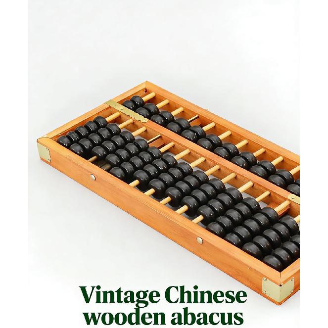 MAGIKON Vintage-Style Chinese Wooden Abacus, Chinese Lucky Calculator