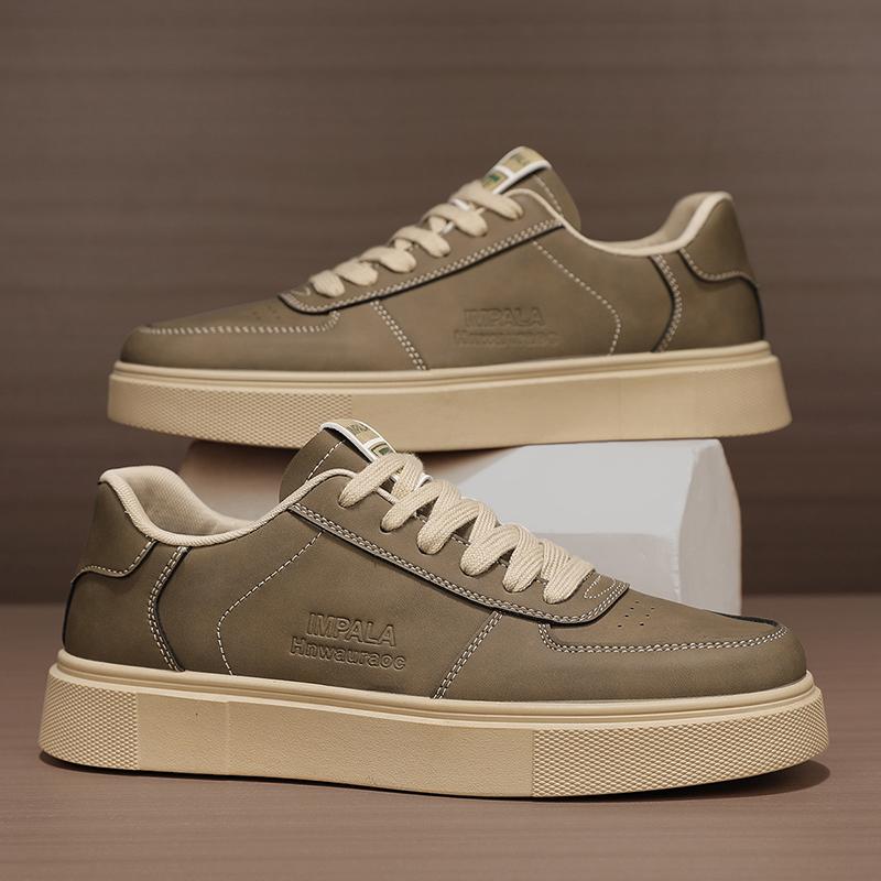 Fashion New Style Vulcanized Sneakers Men Leather Casual Shoes