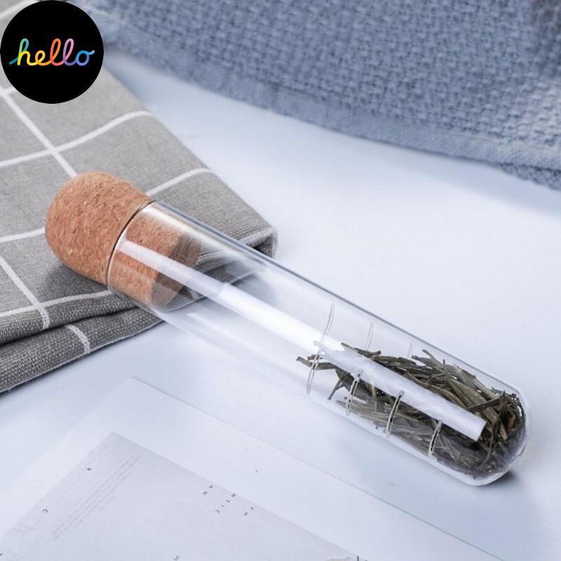Tea Strainer Glass Tea Infuser Puer Tea Mini Transparent Tea Strainer Cork Glass Bottle Tube Brewing Test Tube Tea Set Kitchen Tools