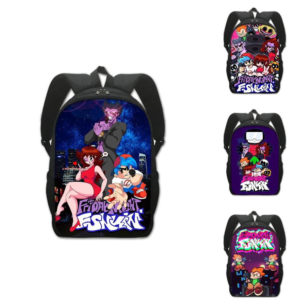 Stylish Friday Night Funkin Backpack For Cartoon Game Fans With Adjustable Straps