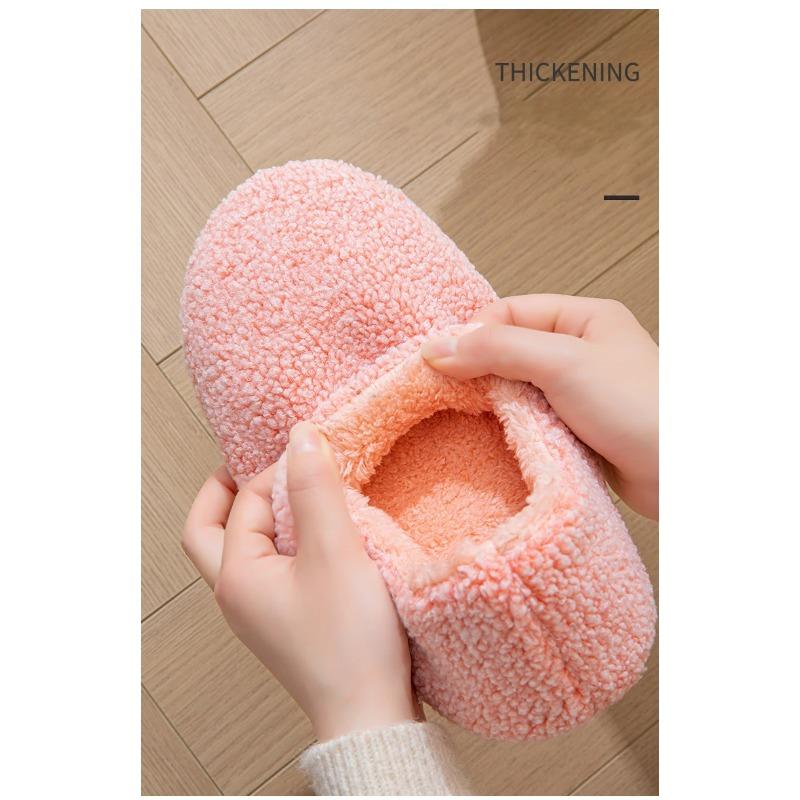 Crestar Vinterpäls Fluffiga Tofflor Dam Inomhus Varma Hustomfflor Par Mode Mysiga Platta Tofflor