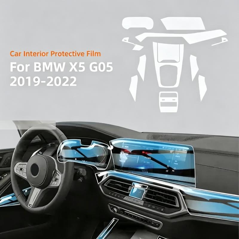 For BMW X5 G05 - Transparent TPU Center Console PPF Protection Film TPU Interior Screen Protector Interior Film