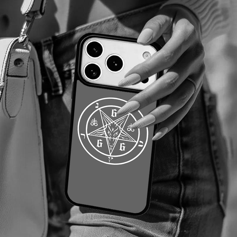 Satanic Pentagram Baphomet Phone Case For iPhone 17 Air 14 15 13 12 Max Cover For Apple 16e 11 Pro Max Plus Coque