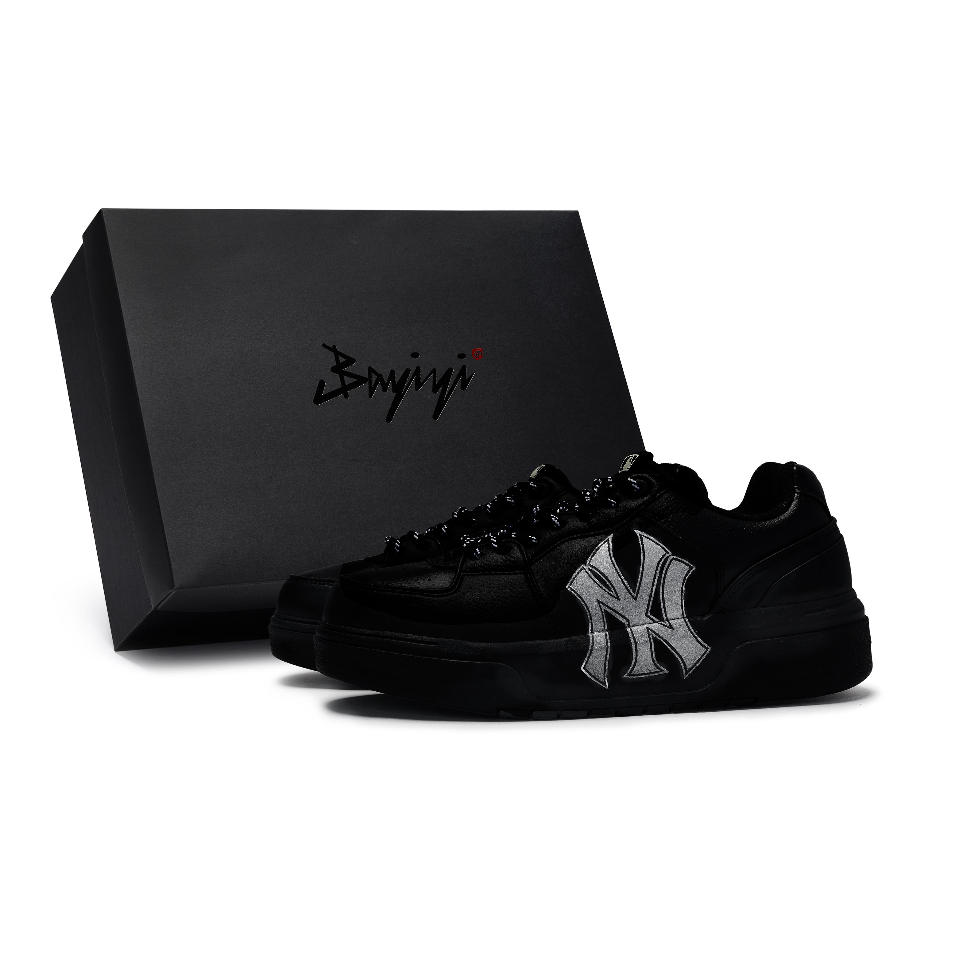 MLB Chunky Liner Skateboard Shoes Unisex Low top Black/Silver 3ASXCA12N-50WHS(Team80BOX) 40.5