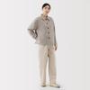 MUJI Kapok Blend Double Gauze Quilted Light Size M Women's Jacket, Beige, (BD103A5S)