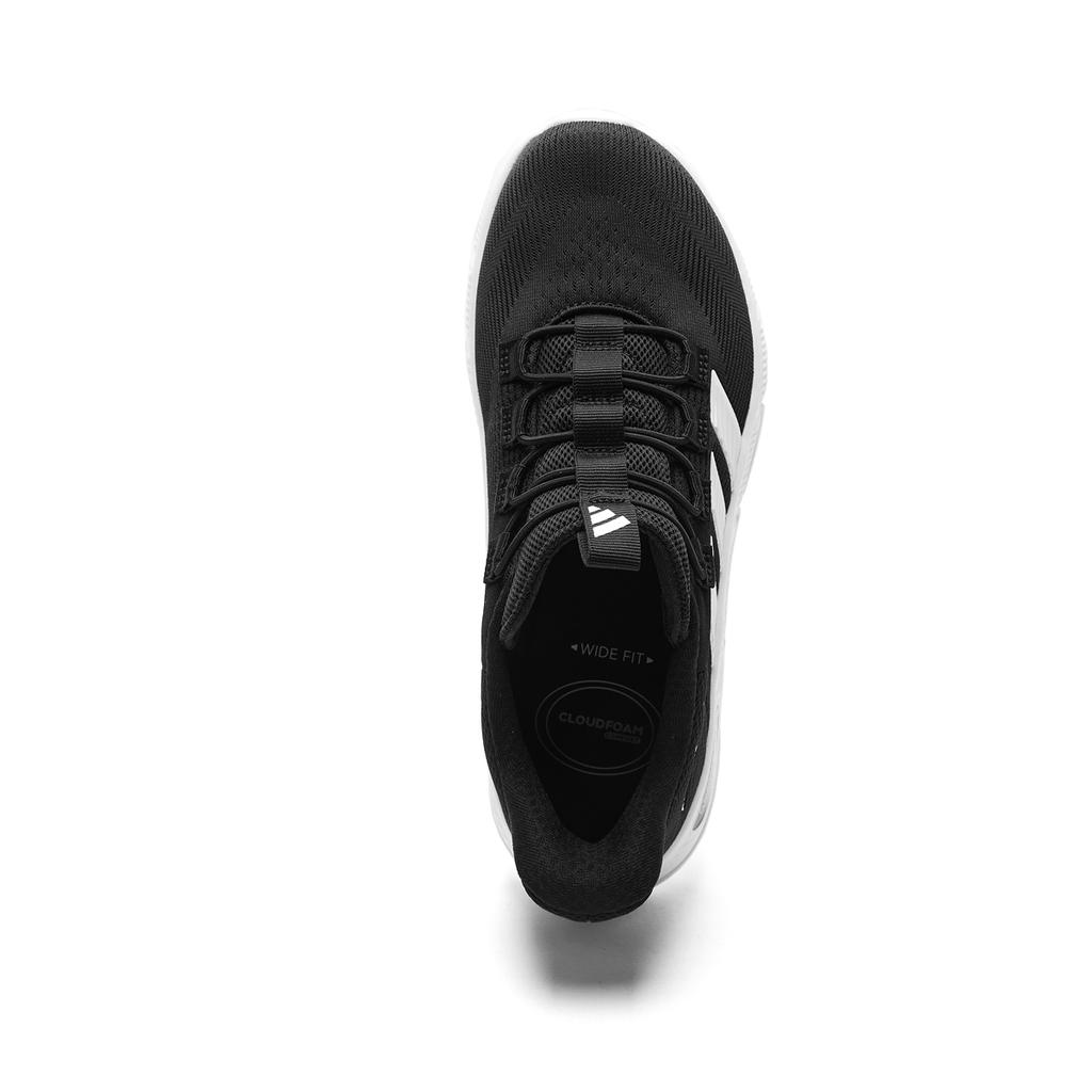 Adidas Cloudfoam Cushioning Breathable Lightweight Low top Walking Shoes Unisex Black White KJ5916