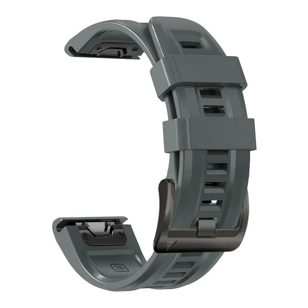 QuickFit 22mm 26mm Silicone Strap for Garmin Fenix 8pro 7 7X E 6X 6 Pro 5 5X Plus Epix/Enduro/Descent Mk2i/Instinct 3 Watchbands