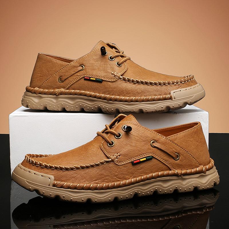 Fashion Comfortable Men's Casual Shoes Lightweight Sports Shoes Fashion Outdoor Sneakers Handmade Treking Footwear Leisure Walking Shoes