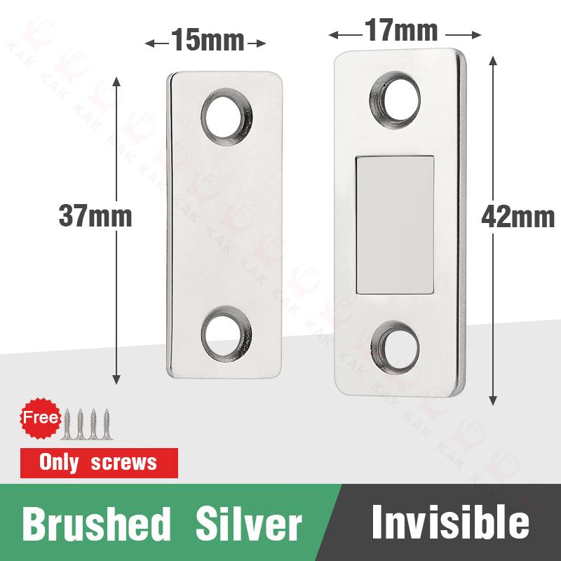 

KAK 5pcs Magnetic Cabinet Catches Invisible Non-punch Door Stop Door Catch Silver Black Gold Bronze Sliding Door Lock Hardware