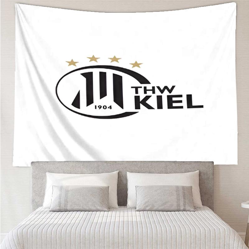 THW Kiel Print Tapestry, Backdrop, Easy Setup, Ideal for Bedroom, Office & Living Room, with Aesthetic Wall Hanging Decor.