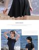 Women's Black Skirted One-Piece Swimsuit - Slimming, Conservative, Sportswear for Summer