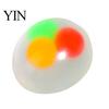 Portable Stress Relief Toy 3Pcs Clear Ball for Anxiety Relief, Squeeze with Soft Sensory Colorful Beads Inside, Reduction Transparent Fidget Gadget