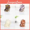 Resin Crystal Cat Figurine With Handmade Drip Art For Home Decor And Giftgiving