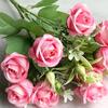 Artificial Flower Nice-looking Weather-resistant Exquisite Modern Simple Artificial Rain Rose for Lover