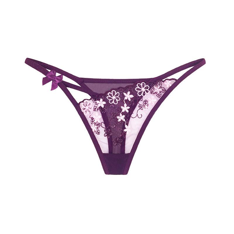 1/7color Gift Women Sexy Lace Thongs G-string Underwear Panties Briefs Ladies T-back 1pcs LE2208