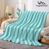 Mint Stripe Flannel Blanket Warm Soft Halloween Christmas Couch Warm Cozy Decorative Decor Gift for All Season