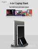 Vertical Metal Desk Storage Rack for Gaming Laptop, Macbook, iPad, and Tablets