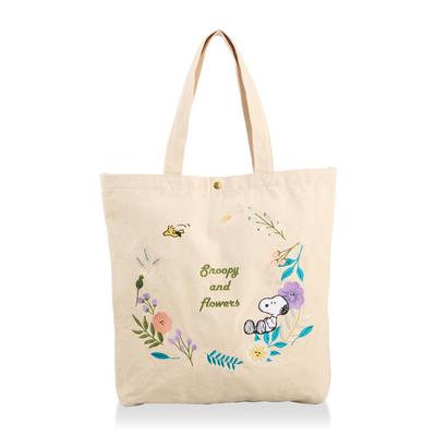 Hapitas Snoopy Natural Flower Wreath Tote Bag 6086 PN140