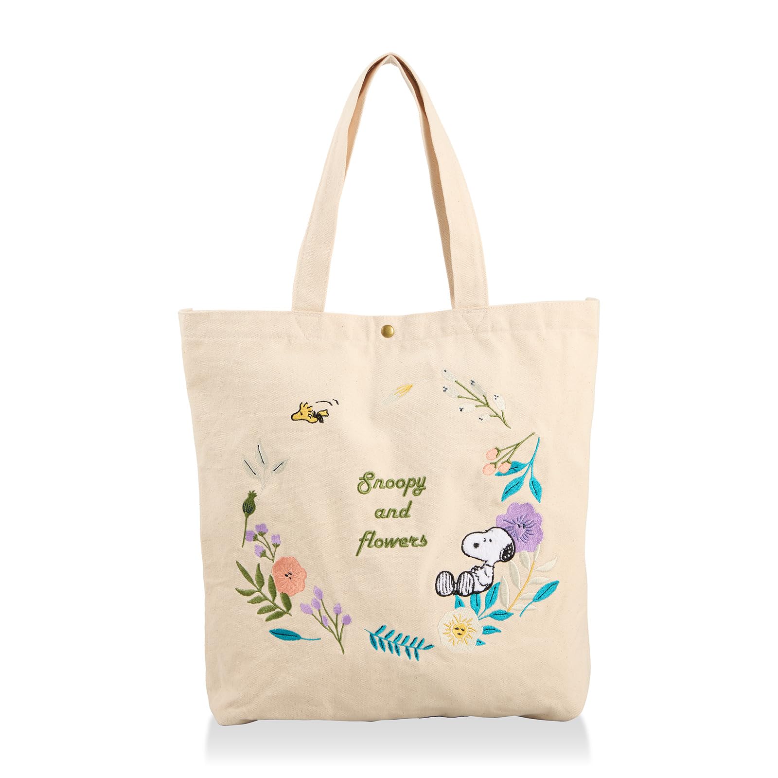 

Tote Bag Snoopy 75th Anniversary Art New Art PEANUTS PN140 Flower Wreath [Hapitas] &