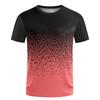 Simple Geometric Pattern 3D Digital Printing Men's Trendy Round Neck Short Sleeved T-shirt