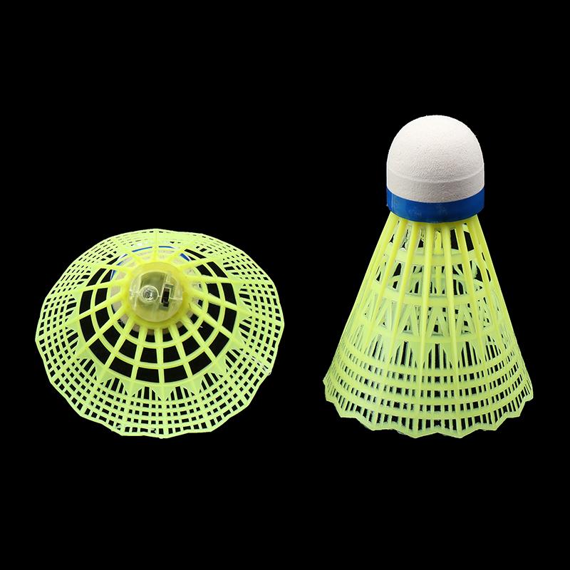 1Pcs Lighting Badminton Head Led Luminous Colorful Goose Feather Shuttlecock Outdoor Sports Entertainment Night Training Ball