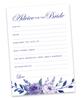 Inkdotpot Advice For The BrideA  CardsA  Set Of 50A  FloralA  Bridal Shower Activity