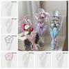 50pcs Transparent Flowers Packaging Plastic Bags Portable Bouquet Wrapping Paper  Florist
