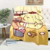 Manta de franela con estampado de PomPompurin, una manta para la siesta, cálida, cómoda y suave, adecuada para sofás, camas, etc.