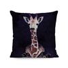 Custom Logo Cover Cushion Retro  Art Poster Style Deer  Giraffe Owl High Velvet Decorations Hug Pillow  Recliners
