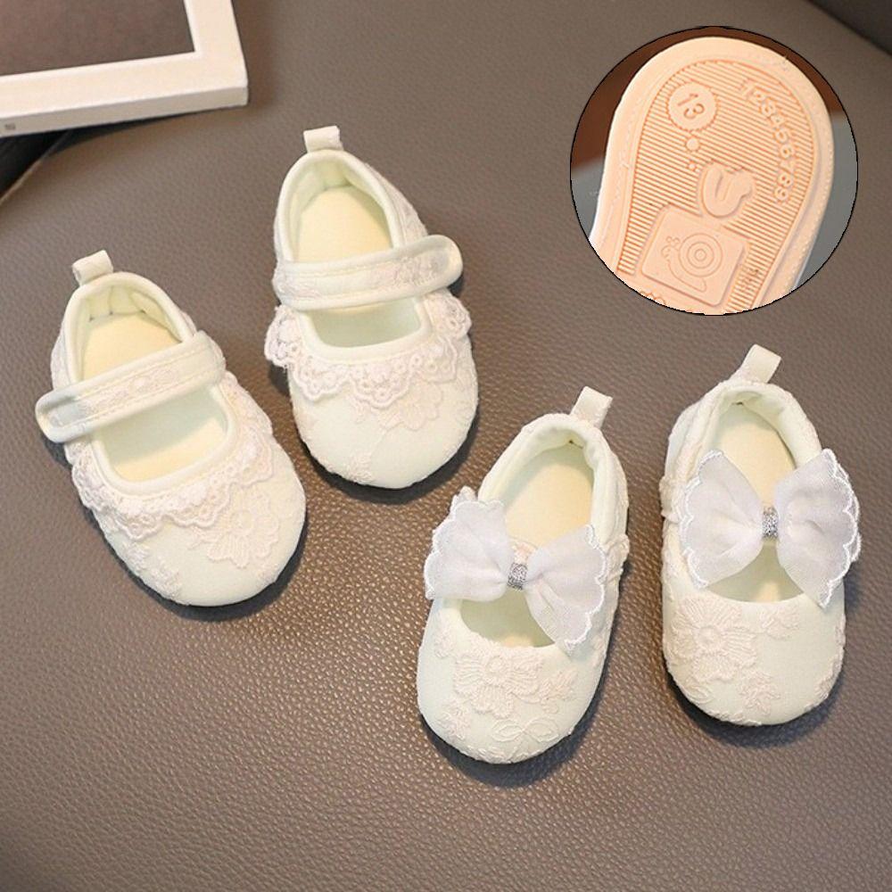 White Color Baby Girl Shoes Lace Brim Toddler Shoes New Princess Shoes for 0-15 Month