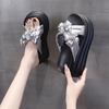 Fashion High Platform Slippers For Women Open Toe Leather Wedges Chunky Sandals New Summer Soft Thick Bottom Female Beach Flip Flops 8CM