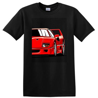 Red Sports Car Graphic T Shirt Racing Tee Automotive Art Racing Fans Gift