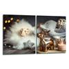 2x GLASS PROTECTIVE PLATE FOR STOVE 40x52 CHRISTMAS