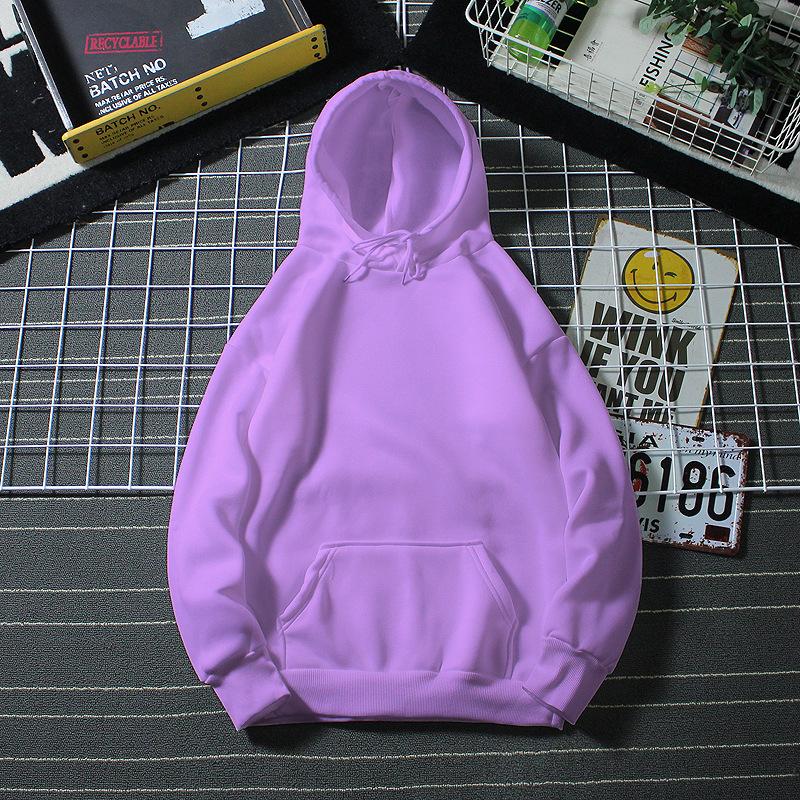 Hanorace Sport de Damă cu Mânecă Lungă, Culoare Solidă, cu Fleece și Hanorace pentru Bărbați