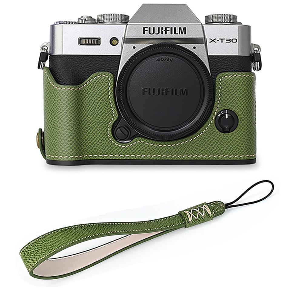 

Palm Print PU Leather Camera Half Body Case for Fujifilm XT30 Fuji X-T30 XT30II XT20 XT10 Battery Opening Bottom Cover