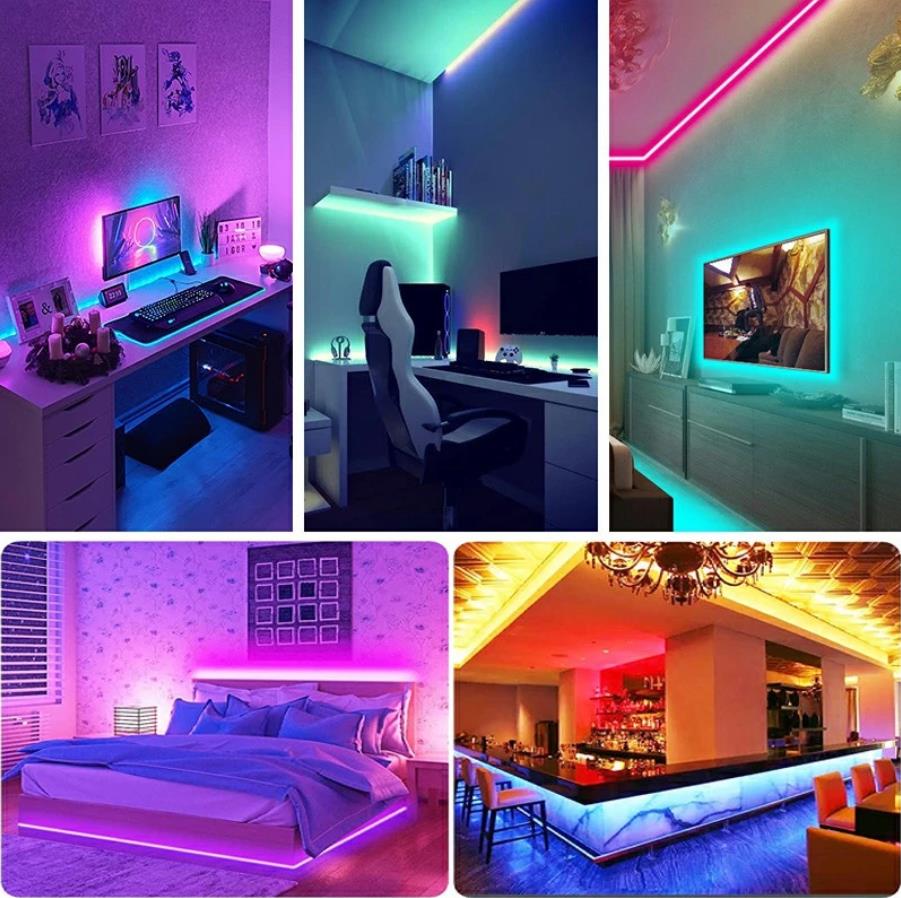 Smart RGB LED Strip Lights USB 5050 Tuya WIFI APP Control Flexible Lamp Tape Room Decor Works with Alexa Google Assisant